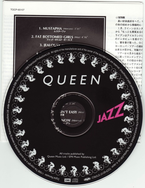 CD & lyrics, Queen - Jazz